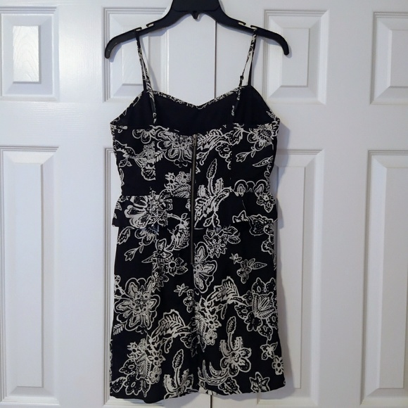 Floral Print Peplum Sleeveless Sweetheart Dress - Picture 2 of 4
